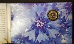 2 Euro Estland Coincard 2024 - Nationalblume Kornblume