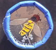 5 Euro Rolle BRD 2024 Insekten ( Hainschwebfliege )