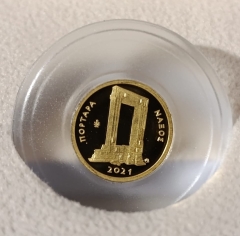 50 Euro Gold Münze Griechenland 2021 - Tempel von Naxos