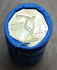 2 Euro Rolle Griechenland 20024 - Diskuswerfer