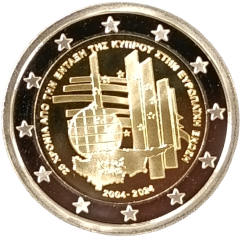 2 Euro Zypern 2024 - 20 Jahre EU-Beitritt Zyperns / PP / 7.000 St