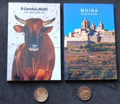 KOMBI - 2 x 2 Euro Malta Lose + 2 x 2 Euro Malta Coincards 2025 (MDINA + OCHSE )
