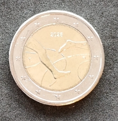 2 Euro Lose Münze Finnland 2025 - 100 Jahre Finnland-Schweden-Leichtathletikspiel - STGL