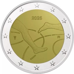 2 Euro Rolle Finnland 2025 - 100 Jahre Finnland-Schweden-Leichtathletikspiel - STGL