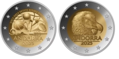 2 x 2 Euro Andorra 2025 - Bartgeier + Spiele