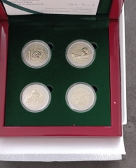 4 x 2 Euro PP – Reverse Proof KMS Luxemburg 2024-2025 in Offizieller Holzschatulle