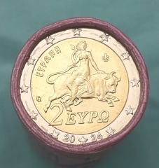 2 Euro Rolle Stier - Griechenland 2024 - Sehende Rolle