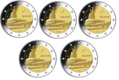 5 x 2 Euro BRD ADFGJ - Bremen - Serie Bundesländer II - Stempelglanz