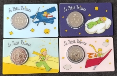 4 x 2 Euro Frankreich Coincard 2026 - Der Kleine Prinz - Alle 4 Karten
