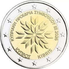 2 Euro Zypern 2026 - Präsidentschaft EU