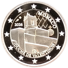 2 Euro Monaco 2026 - Herzogtum Valentinois