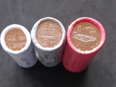 1,2,5 Cent Rollen Griechenland 2025 - 3 Sehende Rollen