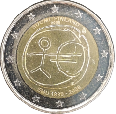 2 Euro Finnland 2009 - 10 Jahre Wirtschafts- und Währungsunion, Einführung des Euro