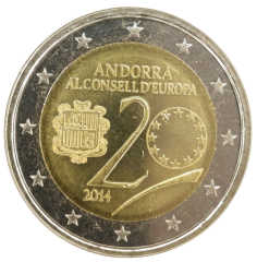 2 Euro Andorra 2014 - 20 Jahre im Europarat