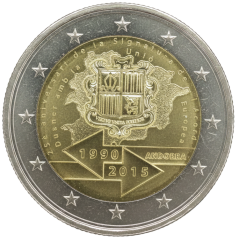 2 Euro Andorra 2015 - 25. Jahrestag der Unterzeichnung des Zollabkommens mit der Europäischen Union