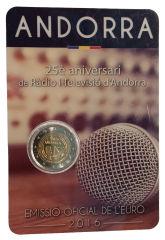 2 Euro Andorra 2016 - 25. Jahrestag von Radio und Fernsehen Andorras