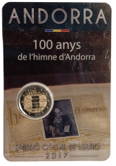2 Euro Andorra 2017 - 100. Jahrestag der Nationalhymne Andorras