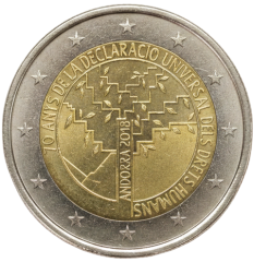 2 Euro Andorra 2018 - 70. Jahrestag der Allgemeinen Erklärung der Menschenrechte