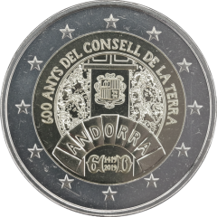 2 Euro Andorra 2019 - 600. Jahrestag des Consell de la Terra