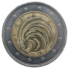 2 Euro Andorra 2020 - 50 Jahre allgemeines Frauenwahlrecht
