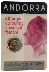 2 Euro Andorra 2020 - 50 Jahre allgemeines Frauenwahlrecht