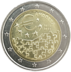 2 Euro Andorra 2022 - 10. Jahrestag des Inkrafttretens des Währungsabkommens zwischen Andorra und der EU