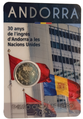 2 Euro Andorra 2023 - 30 Jahre Mitgliedschaft Andorras in den Vereinten Nationen