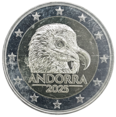 2 Euro Andorra 2025 - Rettet den Bartgeier