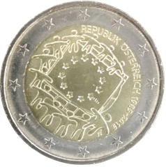 2 Euro Österreich 2015 - 30. Jahrestag der EU-Flagge