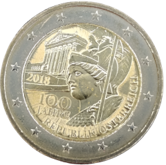 2 Euro Österreich 2018 - 100. Jahrestag der Republik Österreich