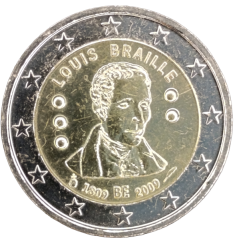 2 Euro Belgien 2009 - 200. Geburtstag von Louis Braille