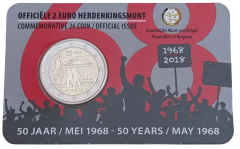 2 Euro Belgien 2018 - 50. Jahrestag der Ereignisse vom Mai 1968 in Belgien