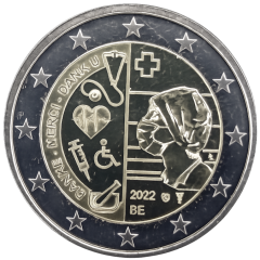 2 Euro Belgien 2022 - Gesundheitsversorgung während der COVID-Pandemie