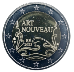 2 Euro Belgien 2023 - Das Jugendstiljahr in Belgien