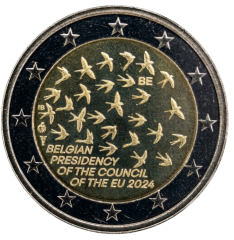 2 Euro Belgien 2024 - Belgische Präsidentschaft des Rates der Europäischen Union