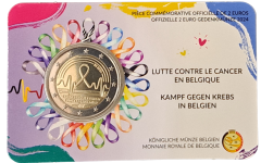 2 Euro Belgien 2024 - Kampf gegen Krebs in Belgien