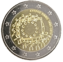 2 Euro Zypern 2015 - 30. Jahrestag der EU-Flagge