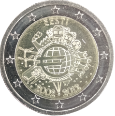 2 Euro Estland 2012 - 10 Jahre Euro-Münzen und Euro-Banknoten