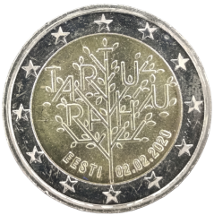 2 Euro Estland 2020 - 100. Jahrestag des Friedensvertrags von Tartu