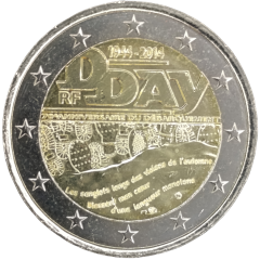 2 Euro Frankreich 2014 - 70 Jahre D-Day-Landung in der Normandie