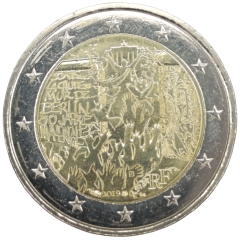 2 Euro Frankreich 2019 - 30. Jahrestag des Falls der Berliner Mauer