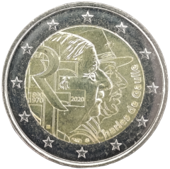 2 Euro Frankreich 2020 - 50. Todestag von Charles de Gaulle