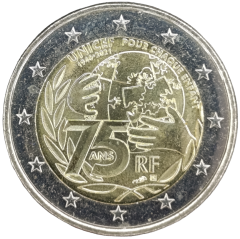 2 Euro Frankreich 2021 - 75 Jahre UNICEF