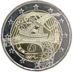 2 Euro Frankreich 2024 - Eiffelturm