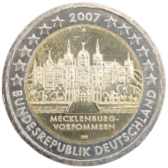 2 Euro Deutschland 2007 - Bundesland Mecklenburg-Vorpommern, Schweriner Schloss