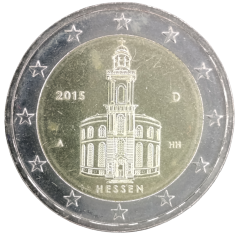 2 Euro Deutschland 2015 - Hessen, Paulskirche in Frankfurt