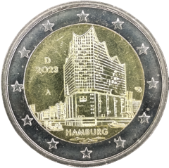 2 Euro Deutschland 2023 - Bundesland Hamburg, Elbphilharmonie (Bundesländer II)