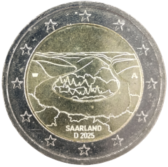 2 Euro Deutschland 2025 - Bundesland Saarland, Saarschleife (Bundesländer II)