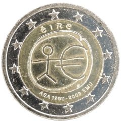 2 Euro Irland 2009 - 10 Jahre Wirtschafts- und Währungsunion, Einführung des Euro