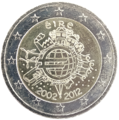 2 Euro Irland 2012 - 10 Jahre Euro-Münzen und Euro-Banknoten